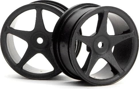 Super Star Wheels 26Mm Black (1Mm Offset)