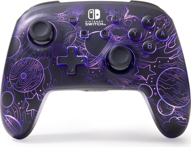 PowerA Forbedret trådløs controller med Lumectra - Galactic Vortex (Nintendo Switch)