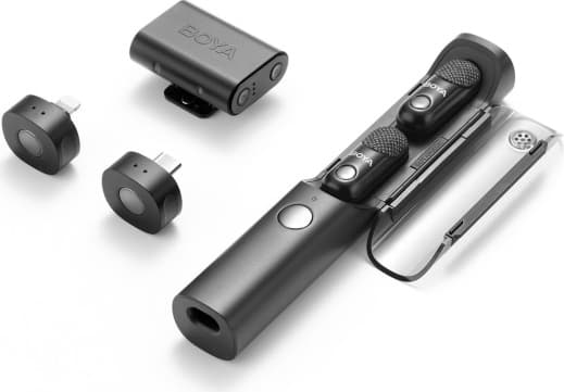 BOYA Mikrofon Trådløs Modulær ""Magic 02"" - USB-C, 3.5mm, Lightning
