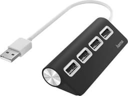 Hama Hub Usb-A 2.0 4X Portar 480 Mbit/S Svart