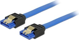 DeLOCK SATA-kabel, rette kontakter, SATA 6Gb/s. 0,2 m, blå
