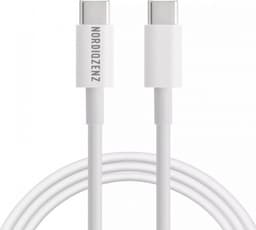 NORDIQZENZ 60W USB-kabel typ C till USB-C, 30 cm, Vit