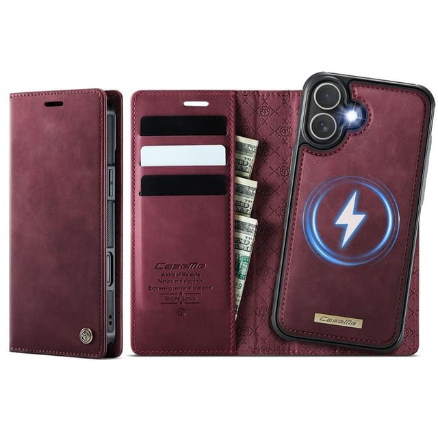 CASEME Til iPhone 16 Pungcover Magnetisk Aftagelig RFID Beskyttelse - Coffee