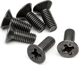 Flat Head Screw M3 X 8Mm (6 Pcs)