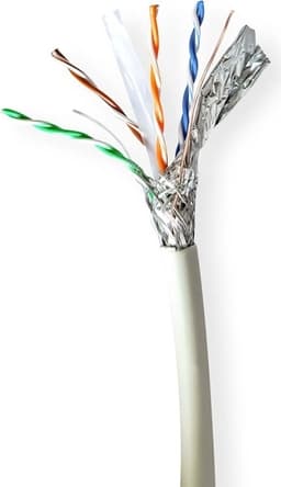 Nedis CAT6a netværkskabel rulle | Solid | SF/UTP | Kobber | 305 m | Indendørs | Runde | LSZH | Grå | Trækboks