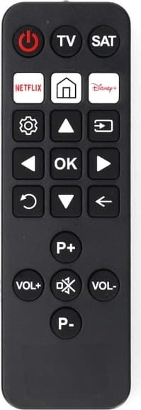 Nedis Universalfjärrkontroll | Förprogrammerad | 2 Enheter | Disney + Button / Netflix Knapp | Infraröd | Svart