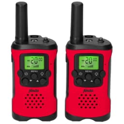 Alecto Walkie-Talkie-sæt | 2 håndsæt | Op til 7 km | Frekvenskanaler: 8 | PTT / VOX | 24 timers standby | Headset-udgang | Indbygget lommelygte | Rød