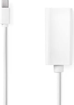 Nedis Mini Displayport-kabel | DisplayPort 1.2 | Mini DisplayPort Hane | HDMI™ Utgång | 21.6 Gbps | Nickelplaterad | 0.20 m | Rund | PVC | Vit | Låda