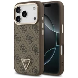 Guess Mobilskal till iPhone 17 Pro MagSafe 4G Triangle Logo - Brun Guld