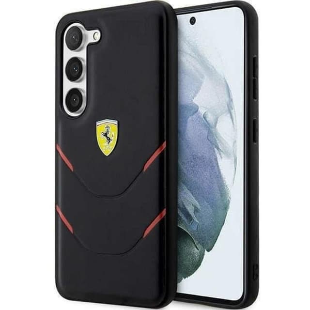 Ferrari Galaxy S23 Plus Taske Hot Stamp Lines - Sort