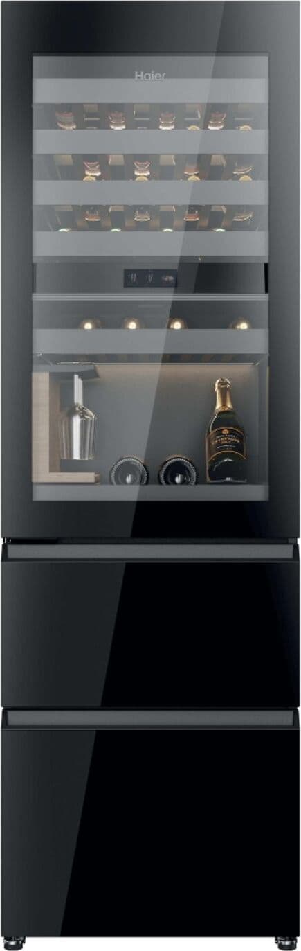Haier vinkøleskab CSW9619ENGBW (integreret, 40 flasker)