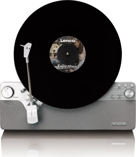 Lenco Fuldautomatisk lodret pladespiller med indbyggede højttalere og Bluetooth® Silver