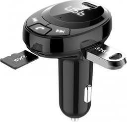 FM-sender med Bluetooth handsfree, QC 3.0 lader