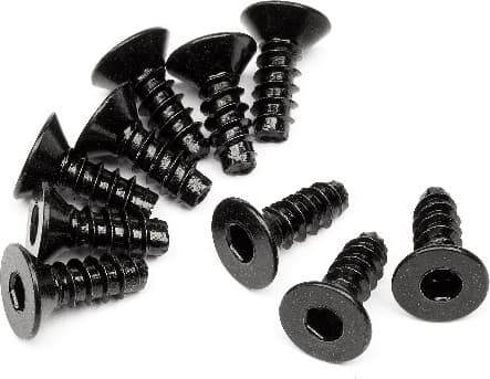 Tp. Flat Head Screw M3X8Mm (Hex Socket/10Pcs)