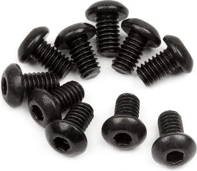Button Head Screw M2.5X4Mm (Hex Socket/10Pcs)