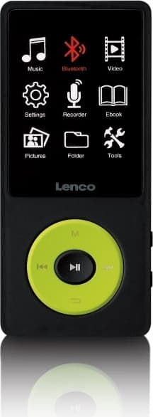 Lenco MP3/MP4-afspiller med Bluetooth® og 8 GB intern hukommelse Green