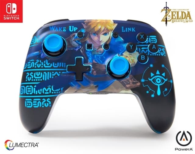 PowerA Förbättrad trådlös handkontroll med Lumectra etsad - Wake Up Link (Nintendo Switch)