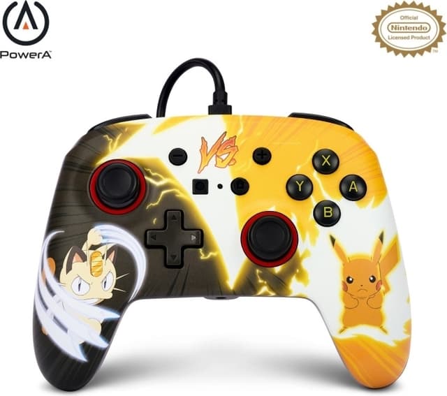 PowerA Enhanced Wired Controller - Nintendo Switch - Pikachu vs. Meowth