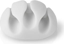 Nedis Kabel Ledelse | Kabelklips | Klikk og Go | 4 stk. | Antall plasser: 3 Spor | Maksimal kabeltykkelse: 5.3 mm | TPE | Hvit