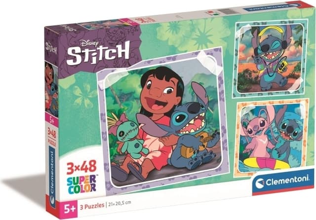 Clementoni 3X48 st Pussel Disney Stitch