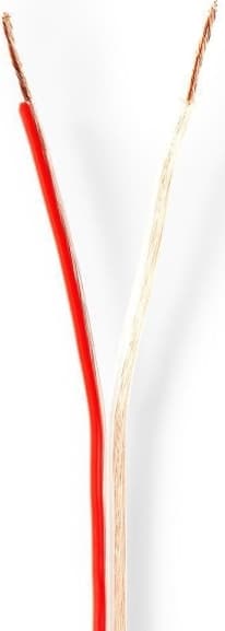 Nedis Højtaler Kabel | 2 x 0.75 mm² | Kobber | 100 m | Runde | PVC | Gennemsigtig | Rulle