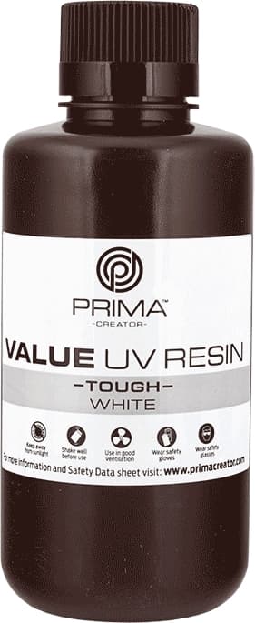 PrimaCreator Værdi hård UV-harpiks-500 ml-hvid