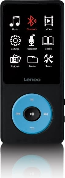 Lenco MP3/MP4-spelare med Bluetooth® och 8 GB internminne Blå