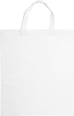 Nightingale Tote Bag 150g Kort håndtak Hvit