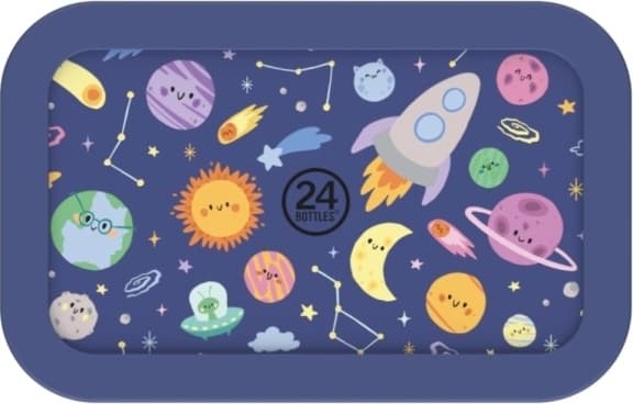 24Bottles Snackbox Space Friends – Blå – Lille