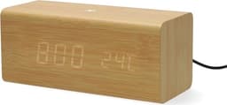 Nedis Digital klockradio | LED | USB-C™ Female | FM | Snooze-funktion | Sov timer | Antal alarm: 2 | Trä