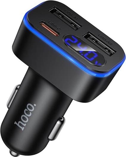 Hoco Billaddare 42W 1xUSB-C 2xUSB-A QC3.0 Z63A - Svart