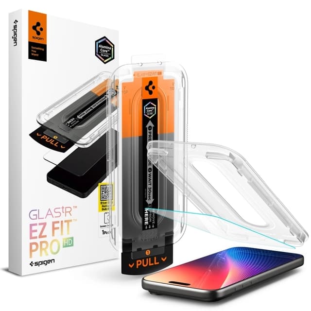 Spigen Härdat glas Skärmskydd för iPhone 17 Pro Max EZ Fit Pro AC
