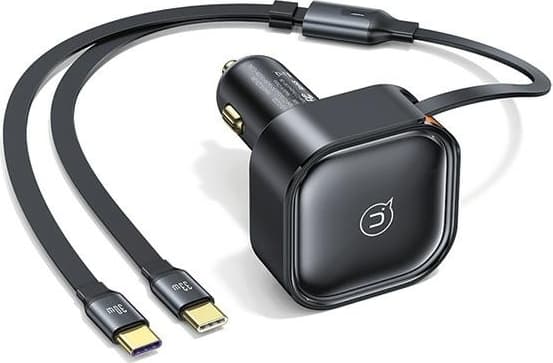 USAMS C41 Billaddare 30W 2xUSB-C med Kabel - Svart