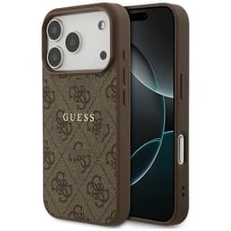 Guess Mobilskal till iPhone 17 Pro MagSafe 4G Ring Classic Logo - Brun