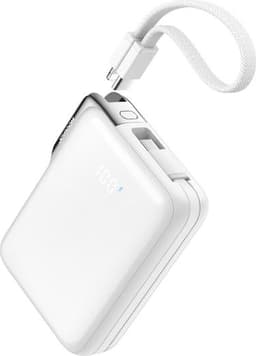 Joyroom Powerbank 10000 mAh 30W med USB-C och Lightning Kablar - Vit
