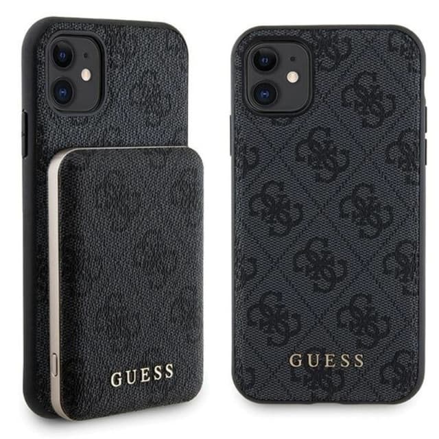 Guess Mobilskal till iPhone 11 Med Powerbank 5000mAh Magsafe Metal Logo