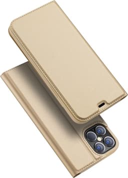 Dux Ducis PU Läder Plånboksfodral iPhone 12 Pro Max - Gold
