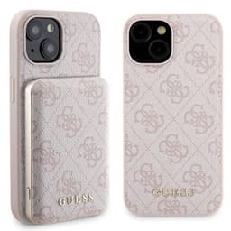 Guess Mobilskal till iPhone 15 Med Powerbank 5000mAh Magsafe Metal Logo