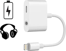 SiGN Lightning till 3.5mm Adapter 12W 10cm - Vit