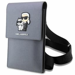 Karl Lagerfeld Halsbandsfodral Saffiano Karl & Choupette - Silver