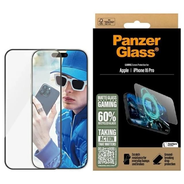 PanzerGlass iPhone 16 Pro Härdat Glas Skärmskydd Ultra-Wide Gaming