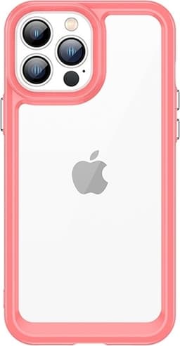 Mobilskal till iPhone 12 Pro Max Outer Space Gel Frame - Röd