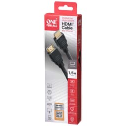 One For All Premium Højhastigheds-HDMI-kabel med ethernet (1,5 m)