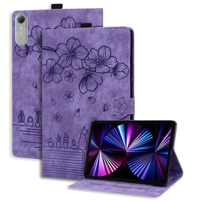 SKALO Embossed Flower Cat Fodral för Lenovo Idea Tab Pro Gen 2 13""