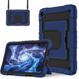 SKALO Samsung Galaxy Tab A11+ Armor Stativ Skulderrem Cover - Blå