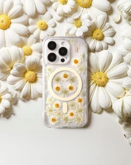 Clear Case MagSafe iPhone 13 / 14 / 15 / 16e / 17e Daisy Bloom