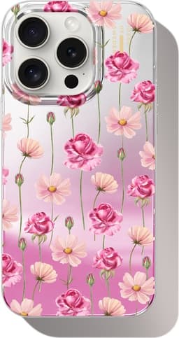 Mirror Case iPhone 15 Pro Rose Blush Floral