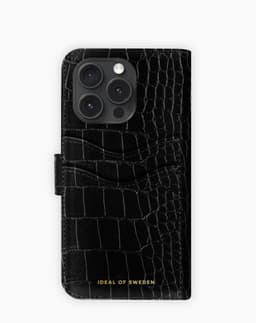 Magnet Wallet+ iPhone 16 Pro Black Croco