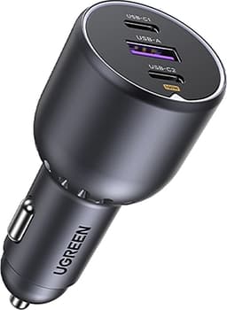 Ugreen Billaddare 2x USB-C Till USB-A 130W EC705 - Grå