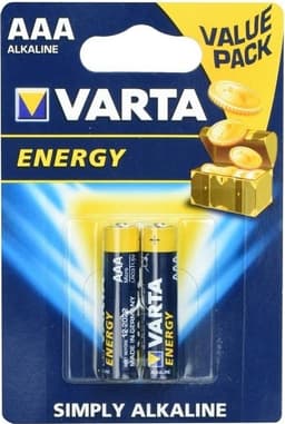 Varta 2-st Alkaliskt Batteri R3 (AAA) Energy